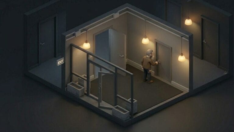 임대인이 마스터키로 방에 들어오는 이미지