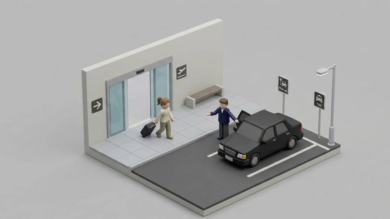 태국 여성들을 한국 마사지업소에 소개하는 브로커 구조를 상징적으로 표현한 일러스트