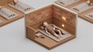 찜질방에서 자위하는 남자 이미지