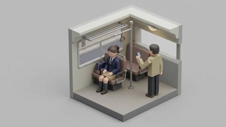 버스에서 미성년자를 사진 찍는 남자 이미지